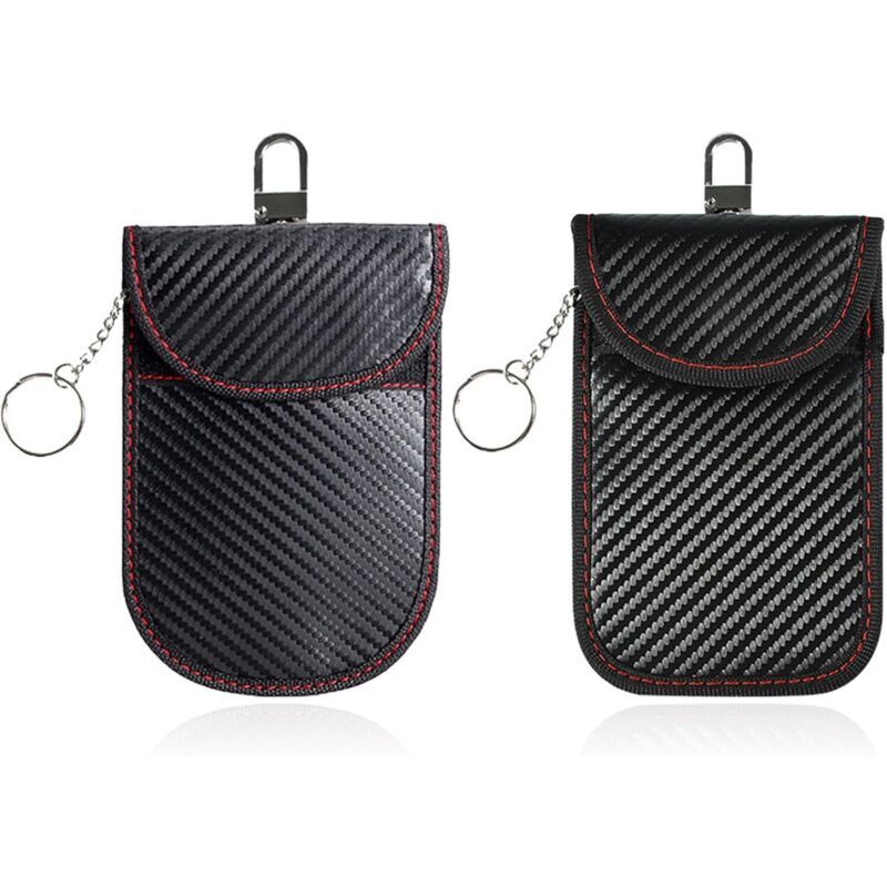 2 PCS antivol voiture porte clé voiture étui anti rfid clé voiture faraday etui anti RFID clé voiture portable etui blocage RFID pour clef voiture