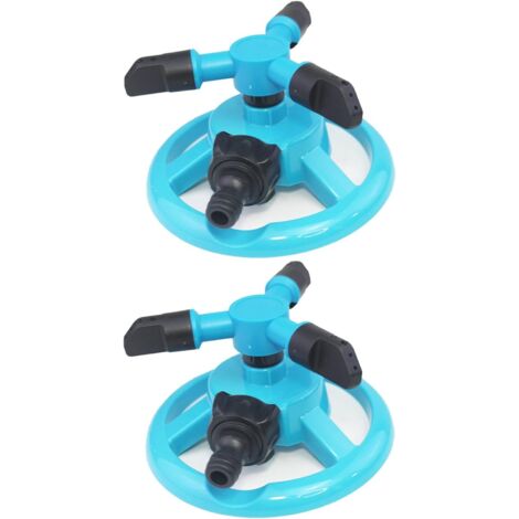 2 pcs Arroseur de pelouse à 360 °, arroseur de jardin, buse rotative automatique pour arrosage automatique de la pelouse, du jardin et du potager (bleu)