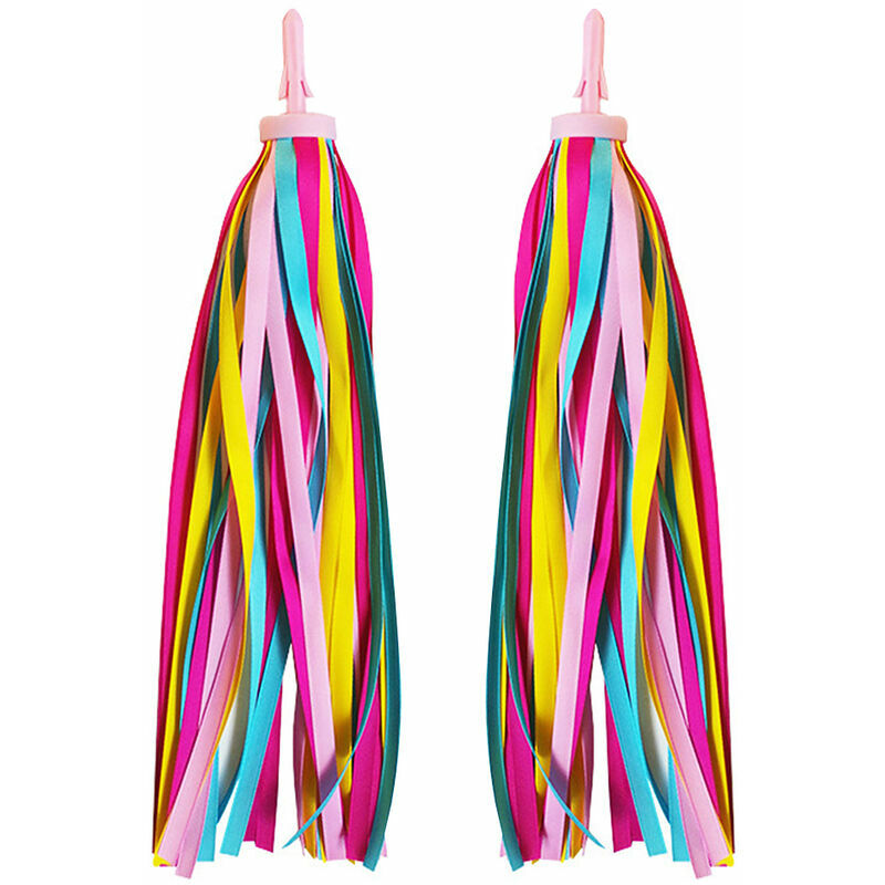 2 pcs Bambini Rainbow Bike Streamer per Ragazze