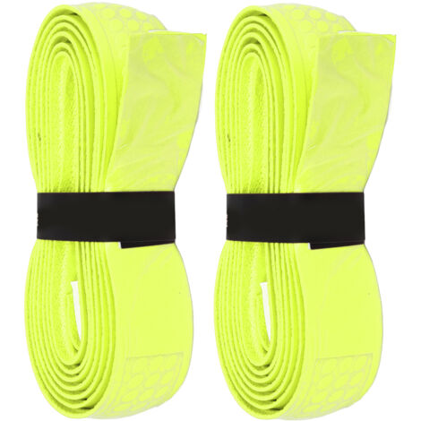 2 PCS Bande de Prise Épaisse pour Raquette de Tennis et Badminton, Antidérapante et Absorbante, Jaune