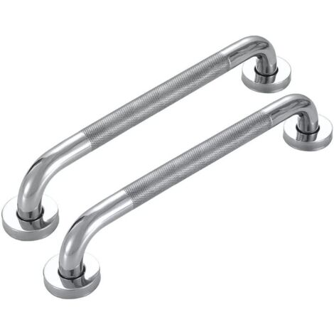 2 Pcs Barre Appui pour Salle de Bain 50cm Barre de Maintien Antidérapant Poignée de Douche en Inox pour Baignoire Toilette Escalier