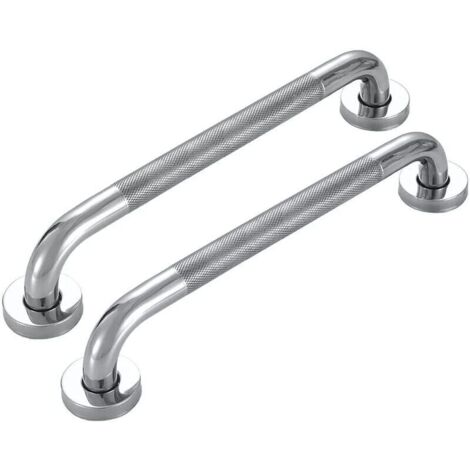 2 Pcs Barre Appui pour Salle de Bain 50cm Barre de Maintien Antidérapant Poignée de Douche en Inox pour Baignoire Toilette Escalier