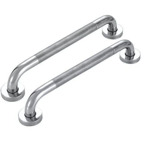 2 Pcs Barre Appui pour Salle de Bain 50cm Barre de Maintien Antidérapant Poignée de Douche en Inox pour Baignoire Toilette Escalier
