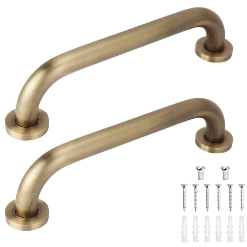Petites Ecrevisses - 2 Pcs Barre Appui pour Salle de Bain 30cm Barre de Sécurité Murale Vintgae Poignée de Douche wc Baignoire avec Vis