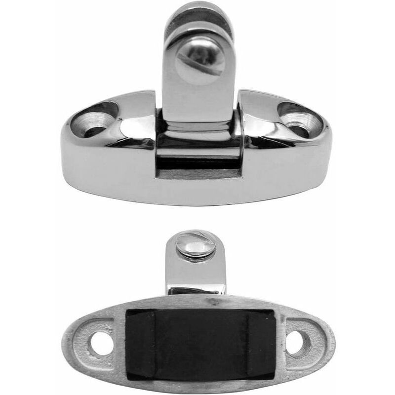 2 Pcs Bateau Top Bimini Charnière De Pont Pivotant Montage Latéral En Acier Inoxydable 316 Avec Tampon En Caoutchouc (sans vis)