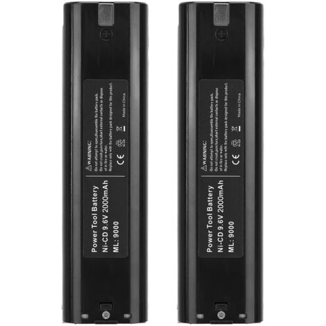 2 PCS Batterie Rechargeable Ni-CD pour MAKITA 6000 9000 - Pack de Remplacement 1500mAh