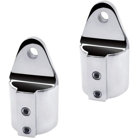 2 PCS Bimini Top Caps Tube, œillet de fixation supérieur en acier inoxydable Marine 316 Bimini auvent matériel, diamètre intérieur 7/8"