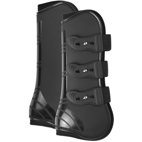 2 PCS Bottes De Jambe Réglables Pour Cheval Jambe Avant Jambe Garde Avant Equestre Tendon Protection Protection Jarret Cheval,noir