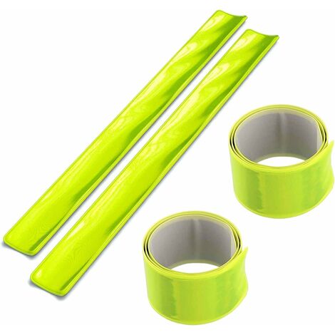2 PCS Brassard Réfléchissant, Bandes Réfléchissantes, Bracelets Réfléchissants, Brassard à Claquer Sécurité Réfléchissantes, Our Marche Randonnée Jogging