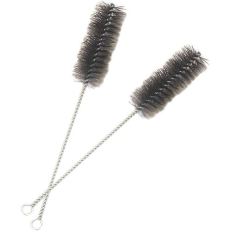 2 PCS Brosse pour Tuyau de poêle Ø 40 mm pour Coins Difficiles, Nettoyeur de cheminée Universel, Balai en Fil d'acier de 30 cm pour Coins Difficiles, l'entretien des poêles à granulés et cheminées