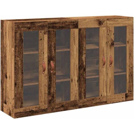 2 pcs Buffet，Bahut， Meuble mural Bois ancien 69,5 x 34 x 90 cm CFW84590