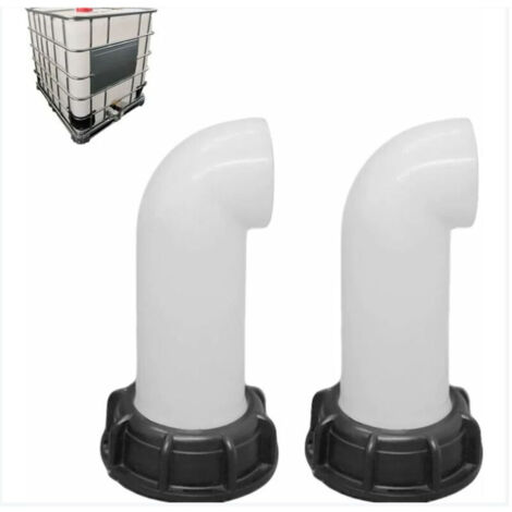 2 pcs Buse de réservoir d'eau Valve,Vanne Cuve a Eau, Adaptateur de Réservoir d'eau IBC 60mm,pour Réservoir IBC Mort(Blanc)