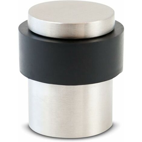2 PCS Butée de porte en acier Inoxydable - Butoir de porte sol - Entretoise pour une fixation au sol - Ø : 3,5 cm, hauteur : 4 cm