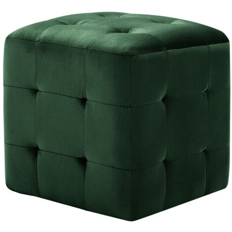 2 pcs  Cabinet de chevet  Table de nuit Tables de chevet Vert 30x30x30 cm Tissu velours
