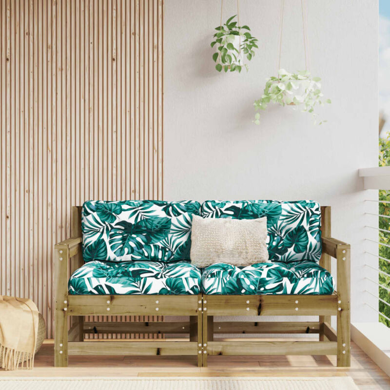 2 pcs Canapés d'angle de jardin,Canapé d'extérieur,Sofa de jardin bois de pin imprégné CFW38347