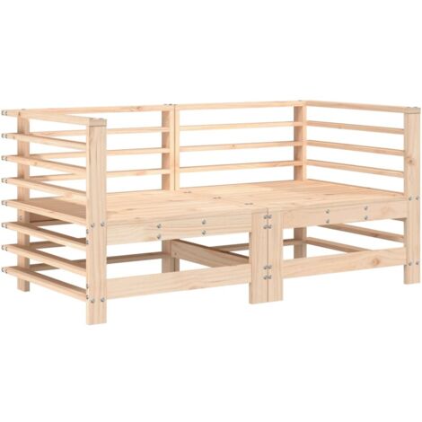2 pcs Canapés d'angle de jardin，Canapé d'extérieur，Sofa de jardin bois de pin massif CFW447552