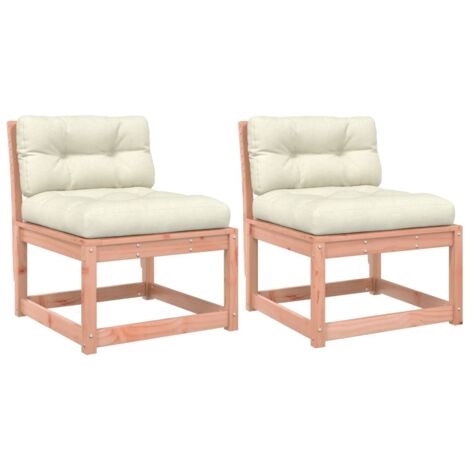 2 pcs Canapés de jardin，Canapé d'extérieur，Sofa de jardin avec coussinsbois massif douglas CFW966972