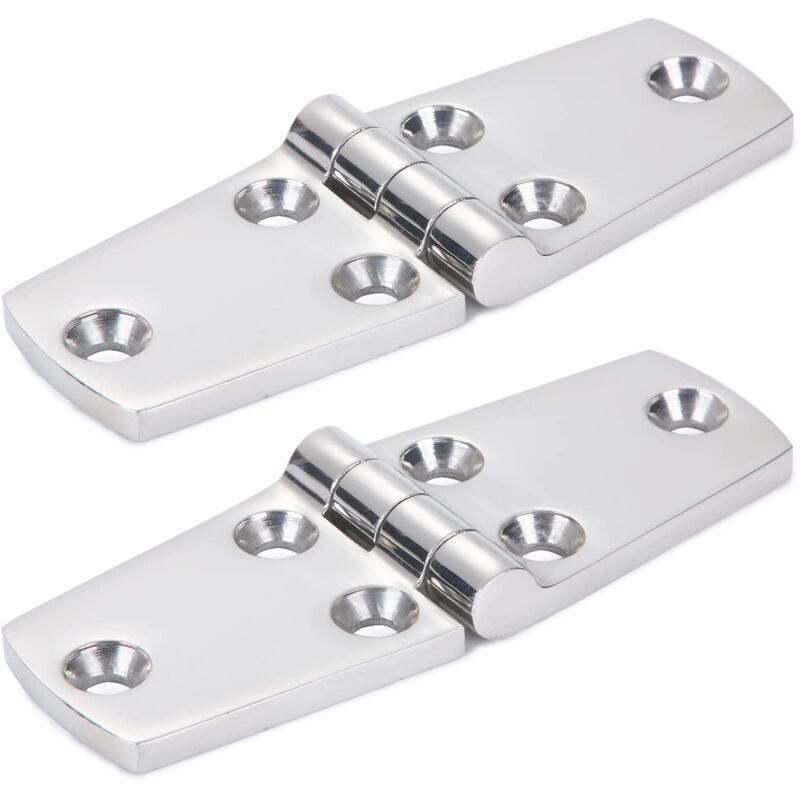 Linghhang - 2 pcs Charnière pour Navire Acier Inoxydable 316 102 × 38 mm Charniere Porte Placard Utilisé pour Les Bateaux,Yachts,Charnières de Porte