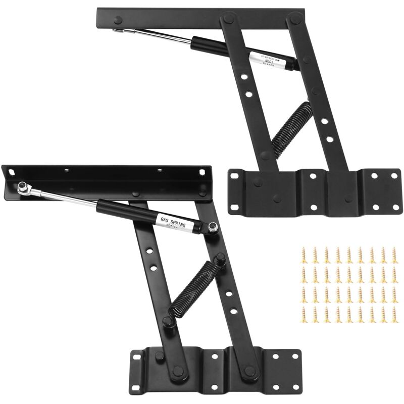 2 Pcs Charniere Table Basse Relevable,Heavy Duty Mecanisme Table Basse Relevable,Lift Up Ressort Charnière pour Table Basse (Style 2)