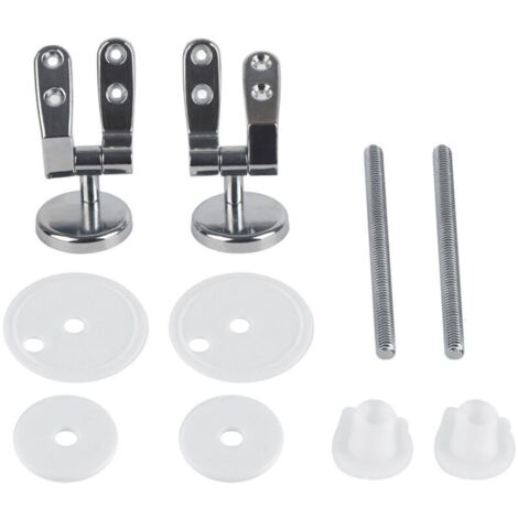 2 Pcs Charnières d'Abattant WC de Salle de Bain Fixations Remplacement WC Siège Charnière WC Fixations Pièces Détachées WC Pour Réparation Abattant A