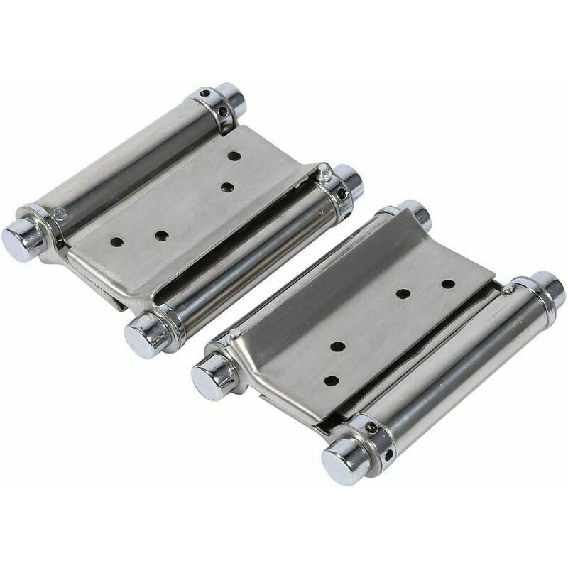 Yozhiqu - 2 Pcs Charnières de Porte 3ih Charnieres De Double Action Ressort Charnières De Porte en Acier Inoxydable pour Portes d'interieures Bar Cafe