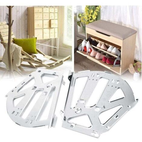 2 Pcs Chaussures Tiroir Cabinet Charnières Turing Rack En Acier Inoxydable Raccords De Remplacement pour Cuisine Salon Armoire De Rangement Chaussure