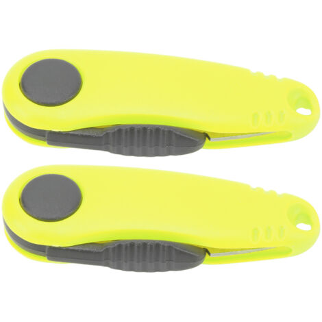 2 PCS Ciseaux à Ligne de Pêche Miniatures en Forme de Crevette, Ciseaux de Badminton Portables et Pliants pour Extérieur, Coupe-Ligne Fluorescent Jaune