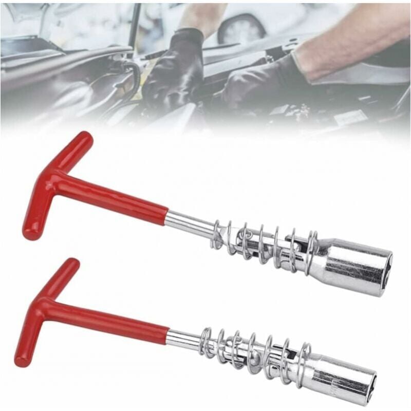 2 Pcs Clé à Bougie 16mm &21mm Clé à Bougie Moto Cle Bougie Allumage Clé à Bougie Voiture Clé à Bougie Tondeuse Demonte Bougie Clef à Bougie Douille