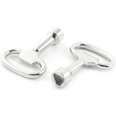 2 Pcs Cle Triangle Poubelle Clé Poubelle , XU,Jaune Triangulaire Clef Triangle à Douille en Métal -