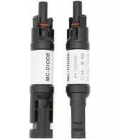 2 PCS Connecteur MC-4 avec diode, 10A DC1000V Diode Connecteur de panneau solaire parallèle MC-4 Mâle/Fem PV Énergie solaire Photovoltaïque Adaptateur de câble solaire