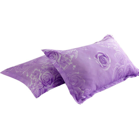 2 Pcs Cotton Polyester Pillow Cases Soft Breathable Pillow Cases Bedding Accessory (4874cm)