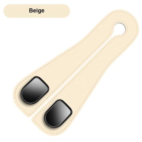 2 PCS Crochets en cuir PU pour les organisateurs de la banquette arrière de voiture, crochet de support de rangemen, Beige