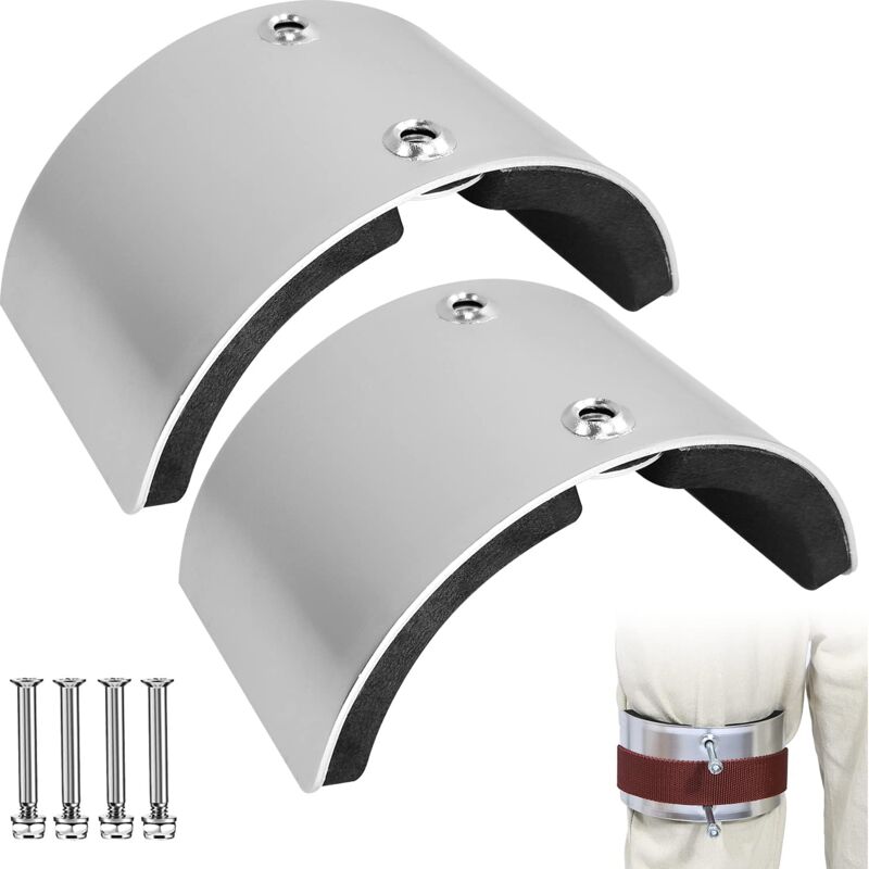 2 PCS Drywall Stilt Replacement Part, Stilt Accessories Made of Aluminium Alloy, Curved Plate for Fixed Legs, Suitable for Home Improvement,