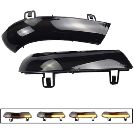 2 pcs dynamique LED clignotant clignotant indicateur de rétroviseur latéral Compatible avec VW GOLF 5 GTI V MK5 Jetta Passat B5.5 B6 Sharan Superb B5 EOS(blanc)
