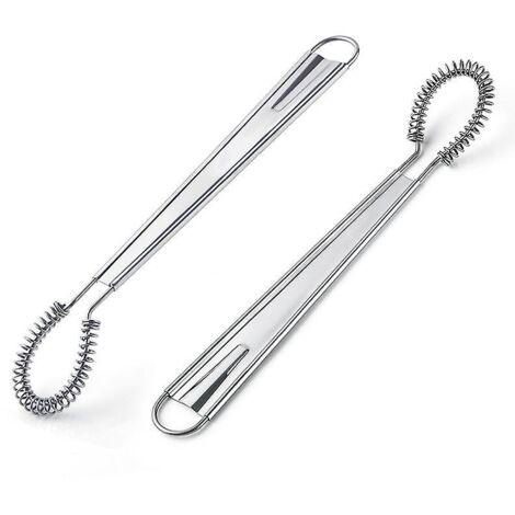 2 Pcs En Acier Inoxydable Fouet De Cuisine Manuel Batteur  Oeufs Mini Printemps Bobine Fouet  Oeufs Mlangeur Crmeux Fouet Mlangeur Pour Cuisson Cu