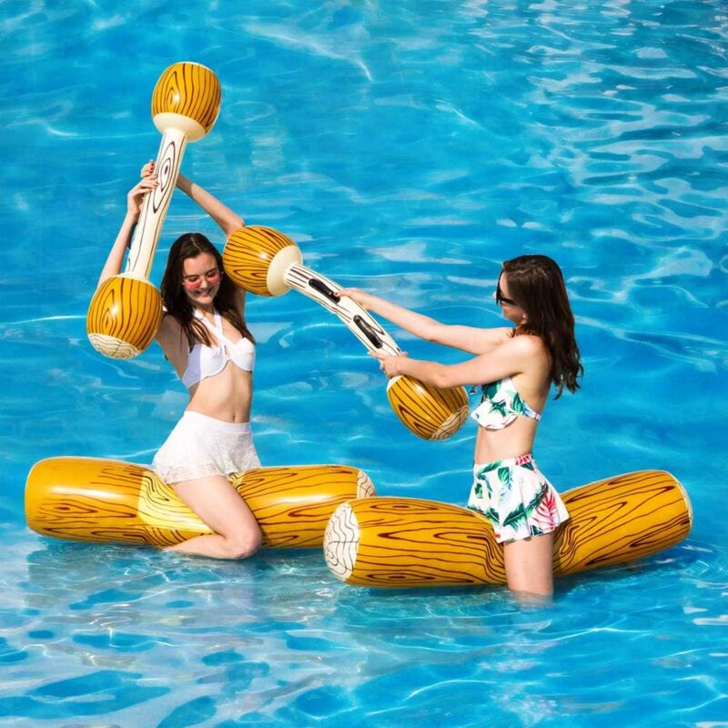 Gotrays - 2 Pcs Ensemble Flottant Gonflable Jouets, Enfants Adultes Pool Party Jeux de Sports Nautiques Connectez-Vous Radeaux pour Flotter Jouets