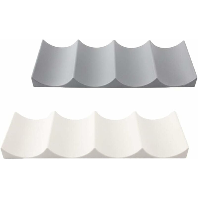 2 pcs étagère à vin en Plastique Style européen, Organisateur de Cônettes de bière, Porte Boîteille empilable pour 10 Boîteilles de vin,Porte