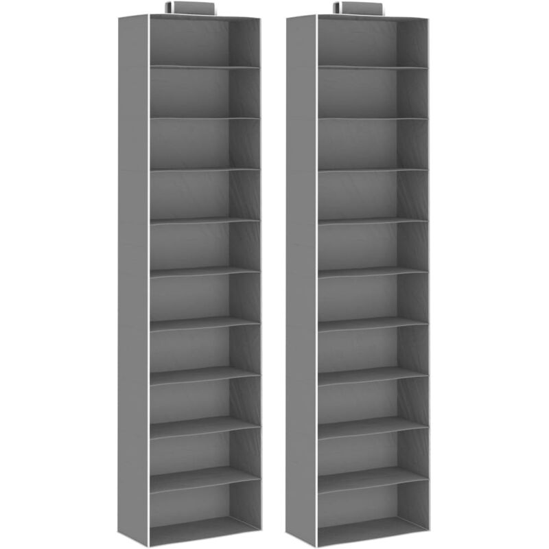 Design In - 2 pcs Étagères suspendues de rangement 10 niveaux,Étagère de Rangement Tissu CFW25506