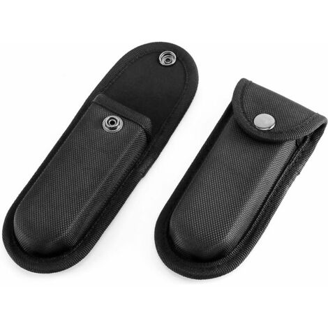 2 Pcs étui à Couteau de Poche, Etui Couteau Ceinture en Tissu Oxford Longueur Intérieure 13cm Noir