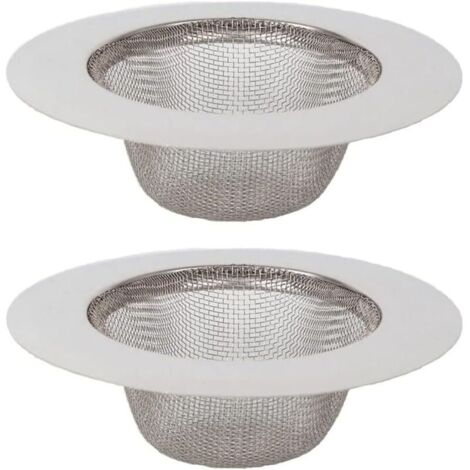 2 Pcs Évier Cuisine Filtre. Évier Acier Inoxydable Filtre. Acier Inoxydable Vidange Filtre. Crépine Évier Cuisine. pour Evier de Cuisine. Salle de Bain. Lavabo. Baignoires