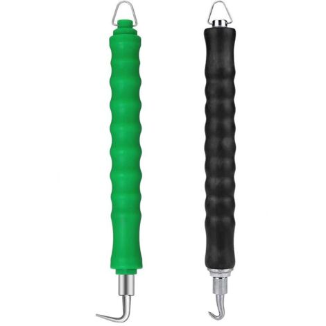 2 Pcs Fil Twister Crochet pour Barres d'Armature, Béton en Métal Torsions Clôture Cerclage Outils pour Réduire la Fatigue des Mains (Courbe et Droit)