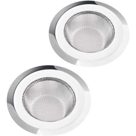2 Pcs Filtre évier Cuisine, Filtre à évier en Acier Inoxydable, Filtre en métal Bain lavabo Filtre pour Salle de Bain Cuisine 11.3cm /4.45" de diamètre (11.3cm net (lavé))