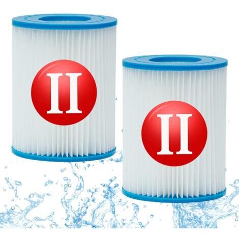 2 PCS for Filtre pour bestway Type 2, Spa Remplacement Filtre de Piscine Gonflable Accessoires pour Bestway 58094 Cartouches Type II,Lavable et Réutilisable
