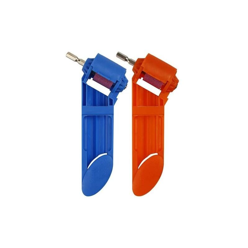 2 Pcs Foret Aiguiseur Foret,Aiguiseur de Forets en Corindon,Outil D'AffûTage de Foret Portable, Fait de Plastique abs de Haute Qualité et de Meule en