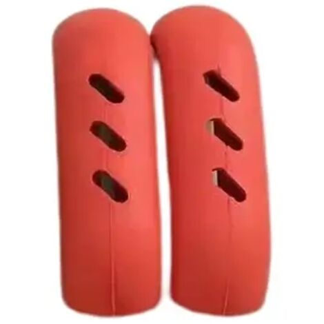 2 PCS Funda de silicona para mango de sartén, funda protectora antiescaldaduras, soporte para mango de olla de vapor, funda antideslizante, utensilios de cocina, 2 piezas, color rojo