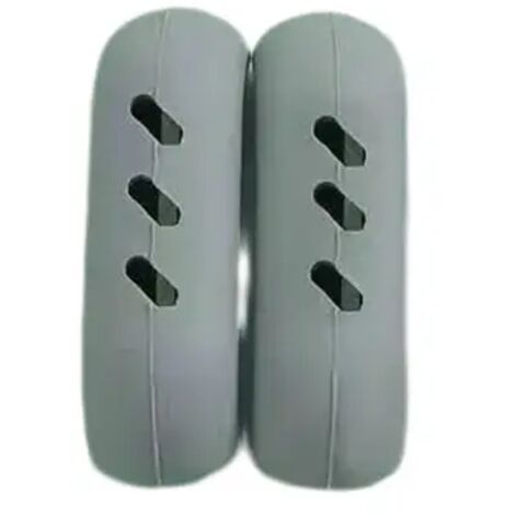2 PCS Funda de silicona para mango de sartén, protección anti-escaldaduras contra vapor, soporte para mango de olla, funda antideslizante, utensilios de cocina, 2 piezas, gris