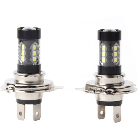 2 pcs H4 12V-24V 80W Voiture Haute Puissance Ampoules LED Brouillard Diurnes