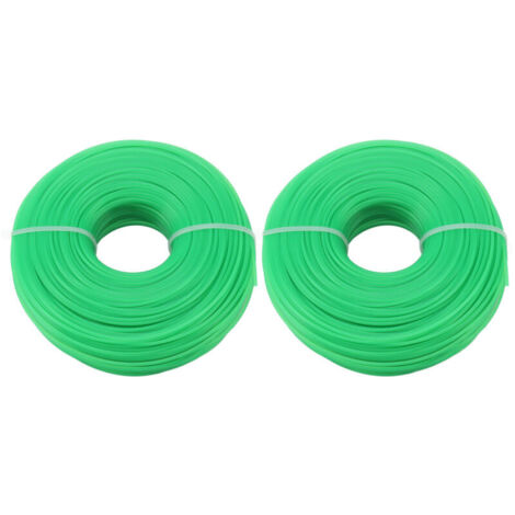 2 Pcs Herbe Strimmer Ligne Bobine Nylon pour Jardin Tondeuse lectrique 100 mètres 1.6mm Vert