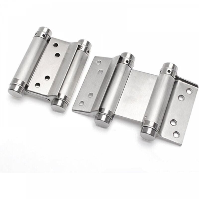 2 pcs hinge hinge doors swing double action spring stainless steel saloon western, 75 mm (Load Up to 15kg)