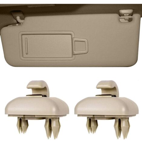2 Pcs Intérieur Pare-Soleil Crochet Support d'attache, Clip pour Visière de Voiture pour Audi A1 A3 A4 A5 Q3 Q5 8e0 857 562 LA6 LA7 (Brun)